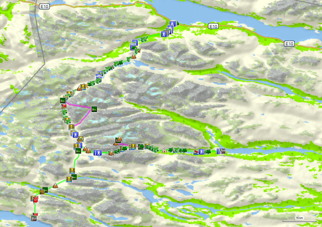 Overzicht Abisko - Kebnekaise - Vakkotavare