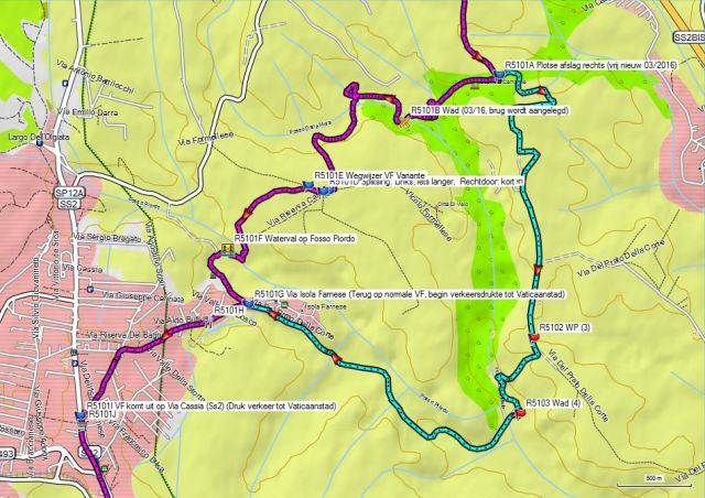 Dag 51-52V2 Oud traject tussen Ss2Bis en La Storta